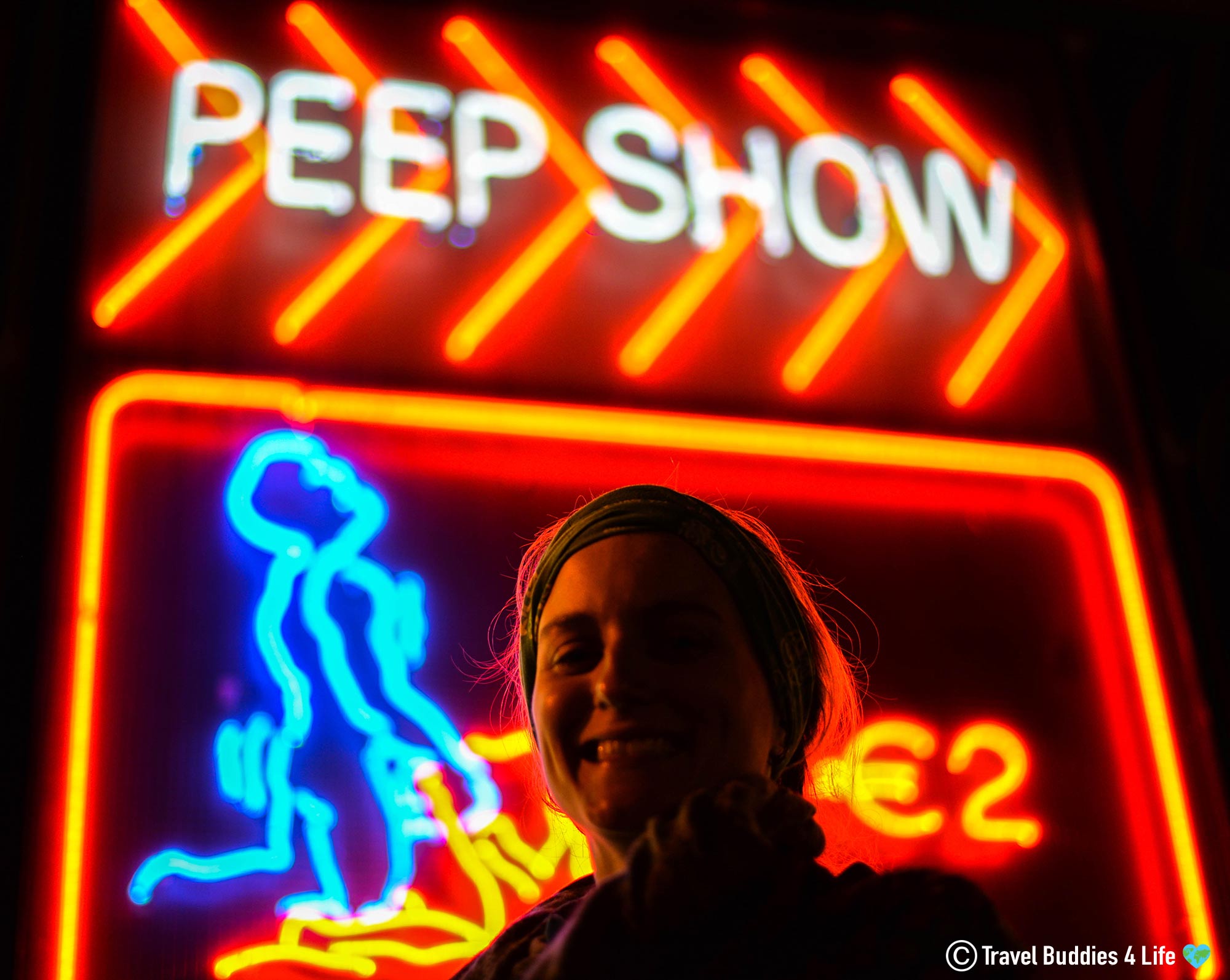 Ali Experiencing Her First Peep Show In The Red Light District, Amsterdam, The Netherlands