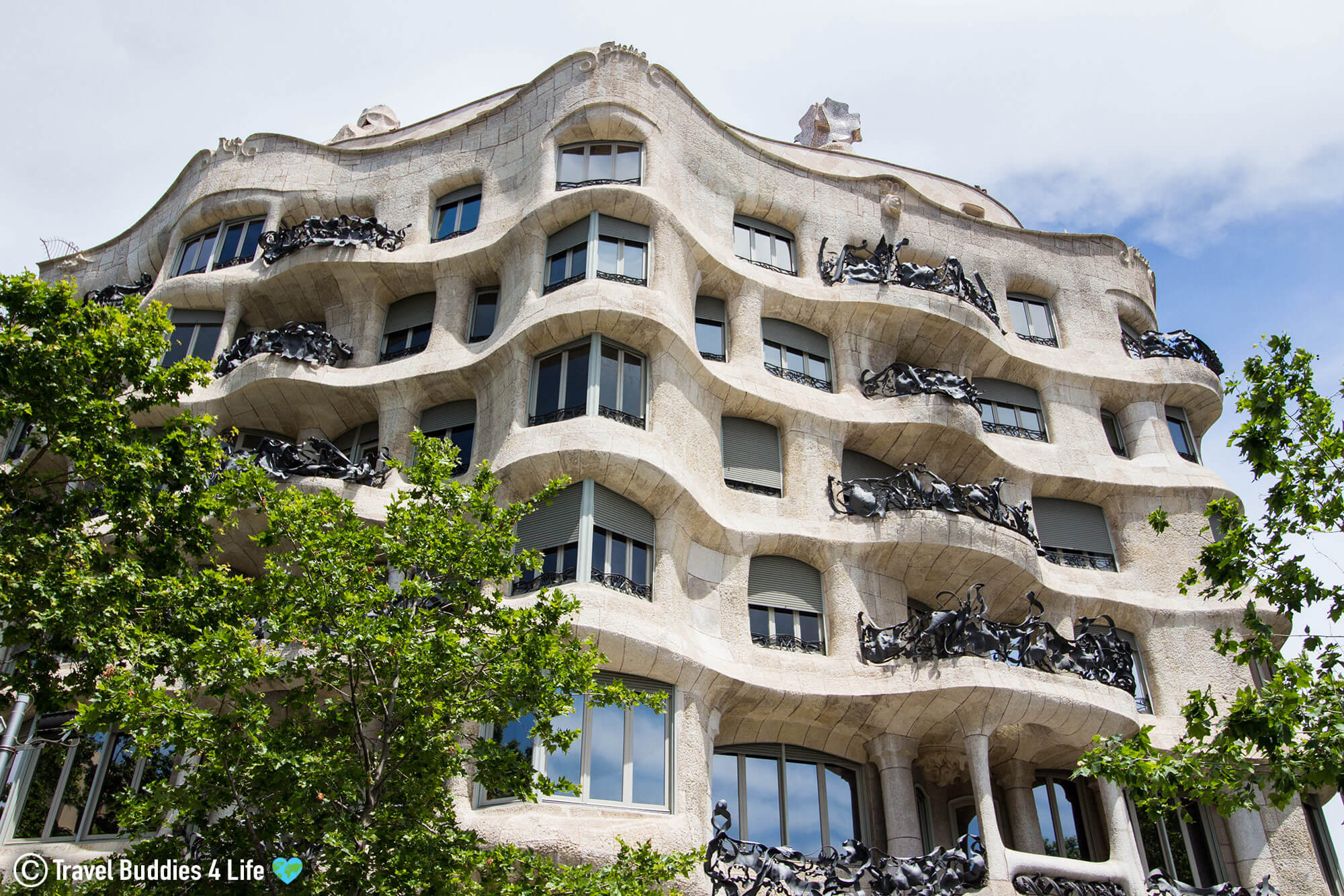 Casa Mila Mansion in Barcelona, Spain, Europe