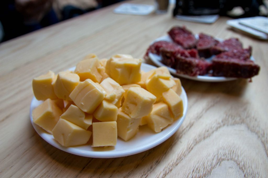 Cheese And Ox Meat At The Windmill Brewery