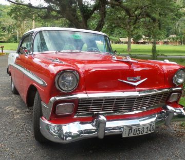 Cuba Old Cuban Red Car
