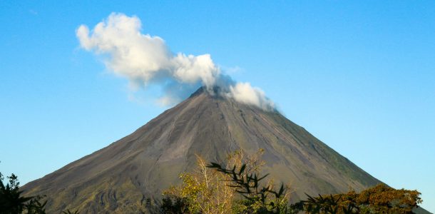 The Looming Natural View of the Arenal Volcano
