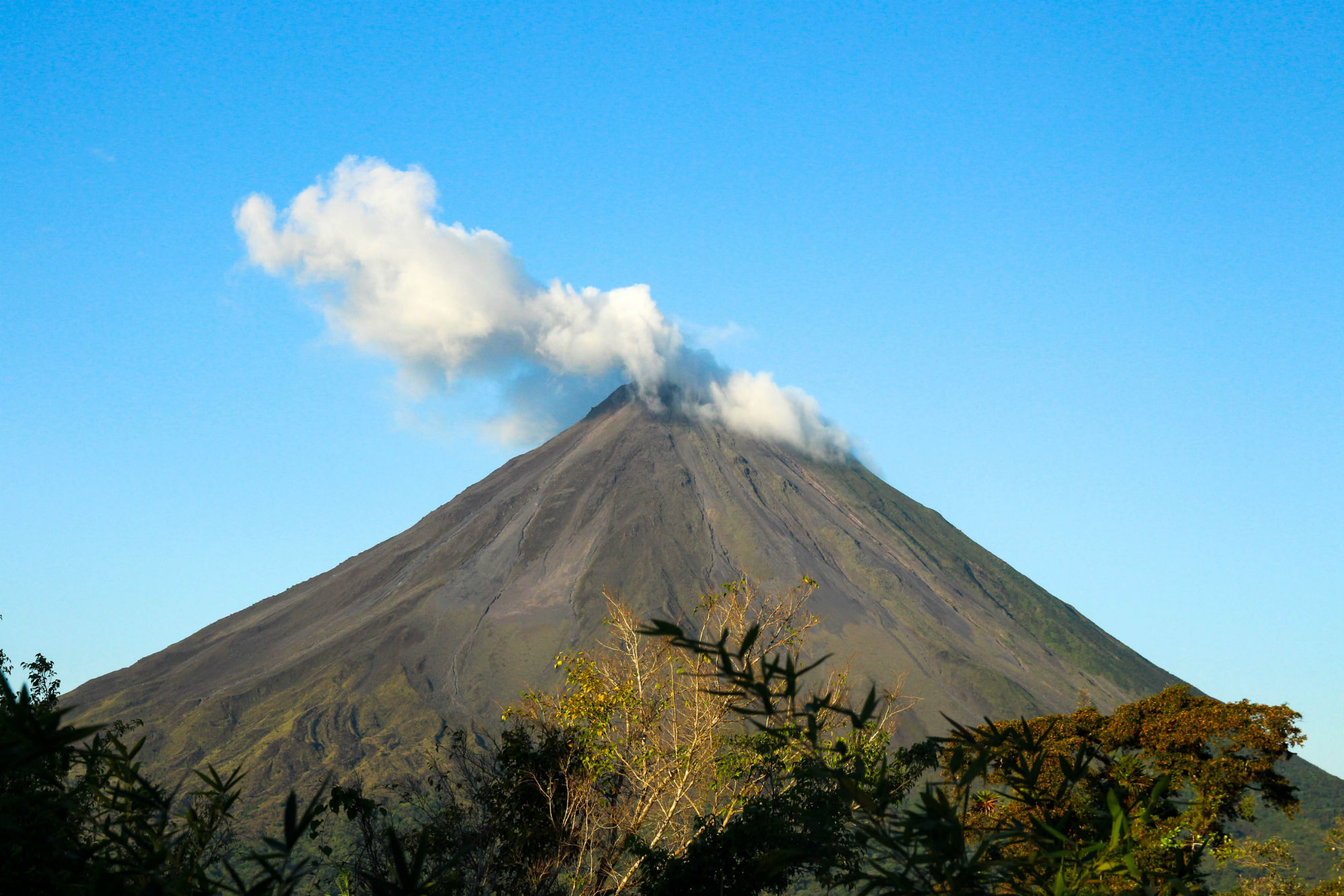 The Looming Natural View of the Arenal Volcano