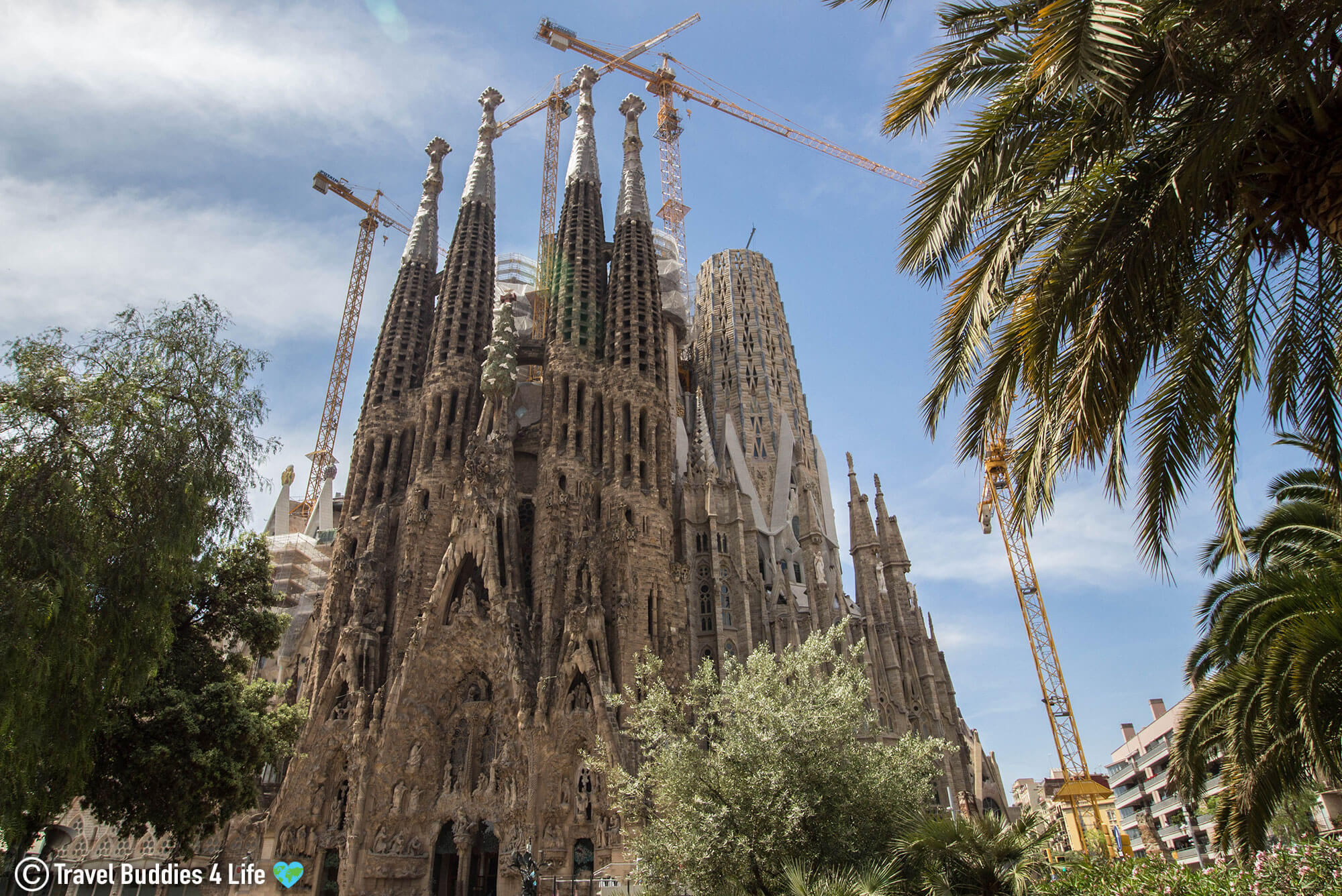 Sagrada Familia Catherdral, Gaudi’s temple in Barcelona Spain, Europe