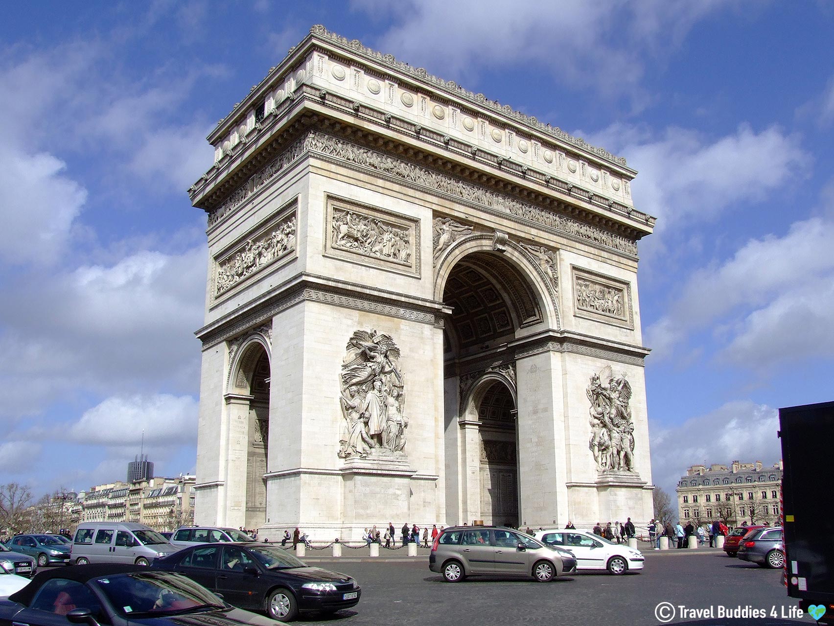 The French Monument Of The Arc De Triomphe In Paris, France, Europe